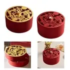 Serving Tray with Lid Serving Bowl Elegant 18x12cm Double Layer Dried Fruits Box