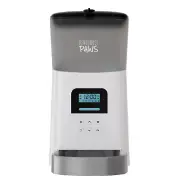 Penthouse Paws® Automatic Feeder for Cats & Dogs, 6L White/Stainless Steel