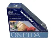 Oneida Cutlery 9 Slot Wooden Knives Set Cutlery Block Immaculate NO