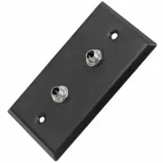 Seismic Audio Black Stainless Steel Wall Plate - Dual 1/4" TS Mono Jacks