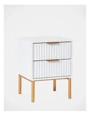 [Cooper & Co] Indy Bedside Table 40cm in White