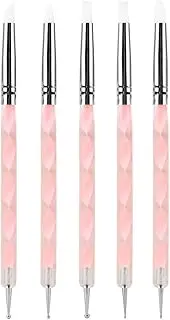5PCS Silicone Clay Sculpting Tools, Double Ended Clay Carving Tool, Silicone Dotting Brush Pen, Modeling Dotting Tool Set for Engraving Embossing Shaping