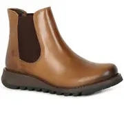 Fly London Salv Womens Casual Ankle Boots Camel 6 Uk/39 Eu