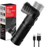 HAUTMEC Rechargeable LED Flashlights 500 High Lumens Super Bright Magnetic Flash