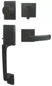 Oil Rubbed Bronze Front Entry Door Handle Lever Handleset Locks single deadbolt