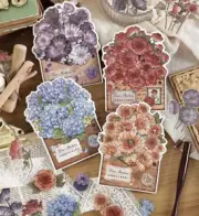 Stickers Sticker Scrapbooking Journal Transparent Flower Stickers DIY 20PCs