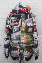 New Neff Mens War Planes Jacket Large War Planes