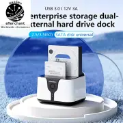 USB 3.0 Dual Bay HDD Docking Station with Offline Clone & 20TB Capacity Support