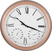 OSALADI Waterproof Garden Wall Clock Thermohygrometer Garden Clock Battery Digital Clock Waterproof Thermometer Patio Wall Decor Thermometer Digital Outdoor Product PVC Without