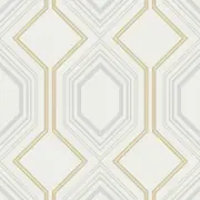 Graham & Brown 52cm x 10m Ivory Art Deco Chic Wallpaper