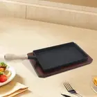 Cast Iron Griddle Portable Egg Frying Pan for Gas Stoves Home Induction