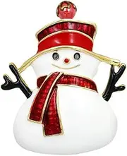 [Haiyou] Snowman Hat Scarf Christmas Breastpin Corsage Women Girls Brooch Pins Xmas Jewellery