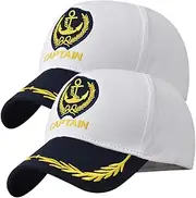 [SHERCHPRY] Navy Captain Hat Set Breathable Baseball Cap Sailor Hat for Women Yacht Outfit Boating Accessories