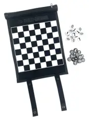 Harley-Davidson Off Road Chess & Checkers Traveling Roll-up Game Set - Black