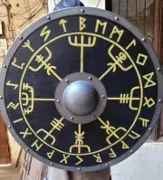 24'' Medieval Wooden Shield LARP Battle Ready Handmade Viking Shield