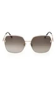 TOM FORD 59mm Gradient Square Sunglasses