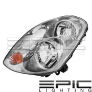 Left Driver Side LH Chrome Halogen Head Lamp for 2003-2004 INFINITI G35