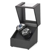 Double Watch Winders for Automatic Watches, Automatic Watch Winder Box in Bla...