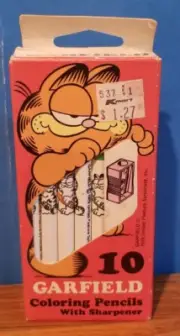 1978 Garfield the Cat Coloring Colored Pencils in Box Brand New