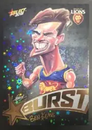 2018 AFL SELECT FOOTY STARS BLACK STARBURST BEN KEAYS BRISBANE LIONS