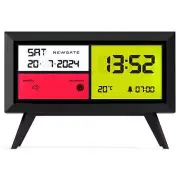 NEW Newgate Spectronoma Multifunction LCD Alarm Clock, Black, 19cm