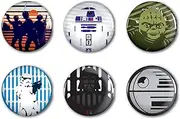 WinCraft WinCraft Star Wars/Original Trilogy 2" Round Button 6 Pack 69122117, Multicolor