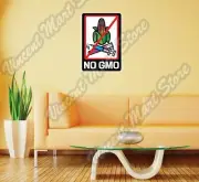 No GMO Genetically Modified Organism Wall Sticker Room Interior Decor 16"X25"