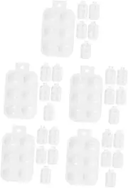 Tofficu 5sets Watercolor Paint Palette Rectangular Abs Plastic Paint Trays Empty Palette Easy to Clean Small Trays 6pcs*5