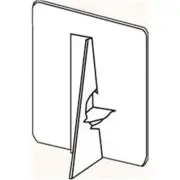 Lineco 3283012 Easel Backs Single Wing - White Self-Stick - 12 In.
