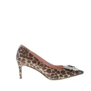IDEE DE POINTE women shoes Animalier glitter fabric pointy toe pump jewel