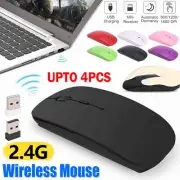 Slim 2.4GHz Optical Wireless Mouse Mice USB Receiver Mouse For Pc Laptop Desktop