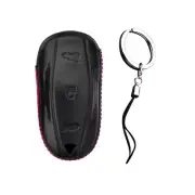 Black Car Key Cover Bag Protector Case With Chain For Tesla Model S/X Fob