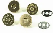 20 Sets Magnetic Button Clasp Snaps for Sewing Craft Bag Clothing Scrapbooking No Tools Required … (Gold 18mm)