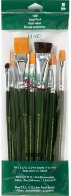 Plaid One Stroke Brush Set 10/Pkg-10/Pkg 1059