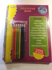 NWT Book Activity Busy Backseat Travel Coloring Puzzles Stickers Case Handle Set