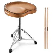 Donner Drum Throne Stool Padded Seat Height Adjustable Rotatable + Drumsticks