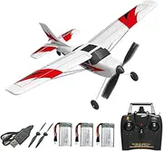 GoolRC RC Airplane, 2.4GHz 4CH Remote Control Airplane, Ready to Fly RC Plane with 6-Axis Gyro, RC Aircraft Flight Toys for Adults and Kids, Include 3 Batteries
