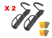 Velobici 2 PCS Bicycle Storage Rack-Wall Mounted Bike Hanger Hook Black