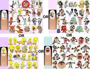 60x Looney Tunes OR Babies OR Tweety Bird OR Taz Nail Art Decals + Free Gems
