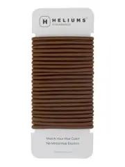 Elastic Hair Ties - - 24 Count, 4mm x 1.75 Inch Diameter Ponytail Holders Brown