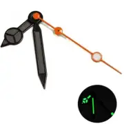 Orange Lume Matte Black Trim Painted Second Hand Watch Hands for NH35/36