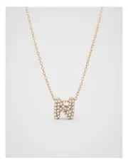 [Seed Heritage] Initial Jewel Bubble Necklace - N