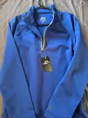 Slazenger Men's Small Long Sleeve Golf Pullover 1/4 Zip Jacket Blue