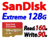 在飛比找Yahoo!奇摩拍賣優惠-SanDisk 記憶卡 128G Extreme Micro
