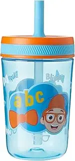 HOX Kelso Children's Water Bottle with Soft Sipper Straw – 443ml, BPA-Free, Leak-Proof, Durable & Portable for Kids - Blippi
