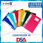 DSA CLEAR HOLDER 20 張對開內容 6 件 F4 文件夾在地圖 X-ONE