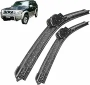 JUWENFF Window Wipers Front Wiper Blades For Nis&san Patrol Y61 1997-2010 20"+19" Windshield Wipers