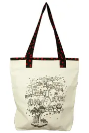Owl Tree Large Canvas Tote Bag--MON-TB003