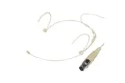 BravoPro Theatre Headworn Mic Omni Condenser Super Lightweight 4mm Capsule Beige - TA3F suitable for AKG Connection