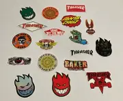 Lot of 18 Santa Cruz Thrasher Spitfire Vans Skateboard Sticker Decals 1” - 3.5”